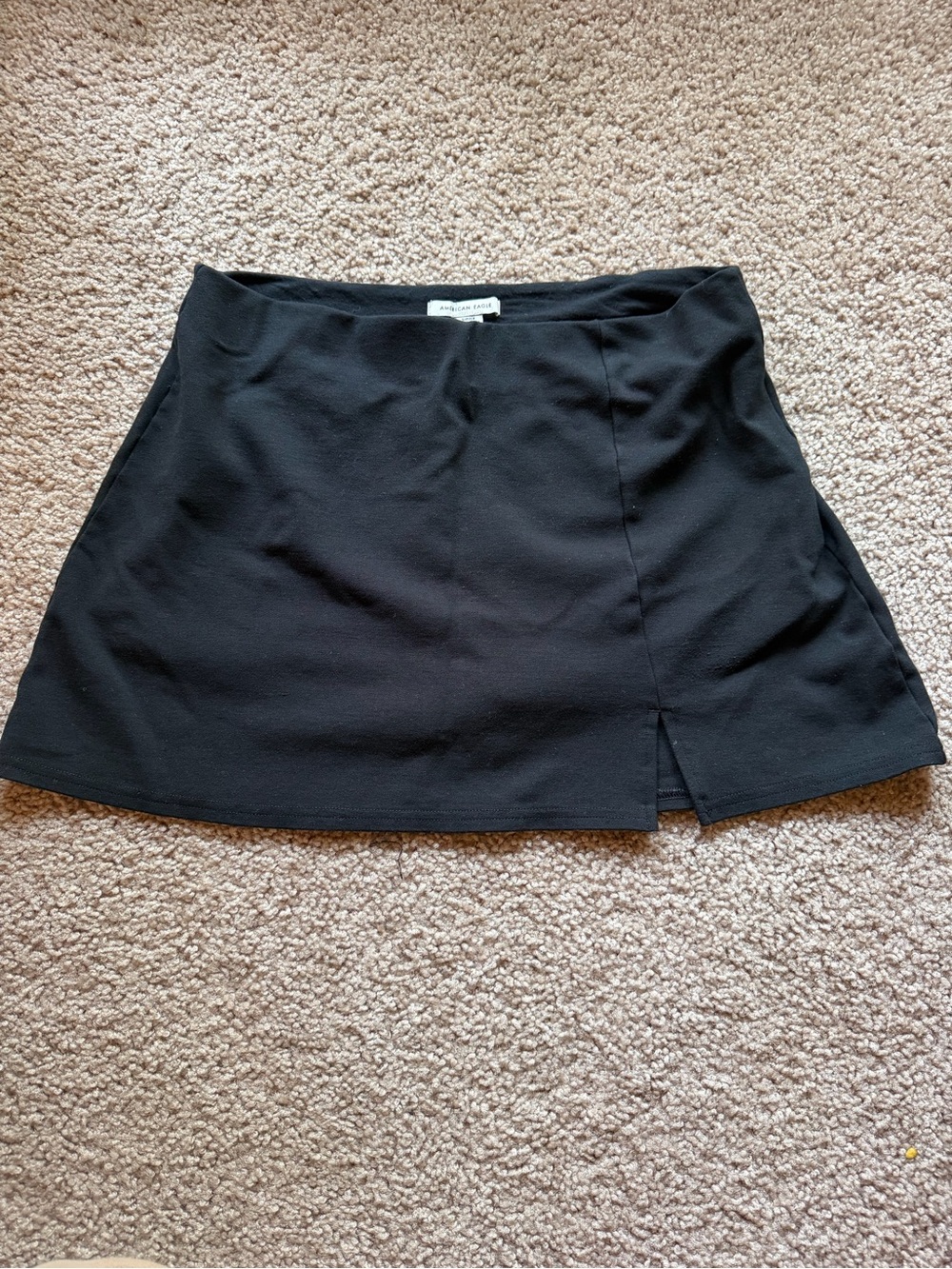 Black Mini Skirt with Front Slit - American eagle